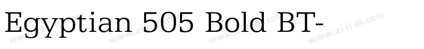 Egyptian 505 Bold BT字体转换